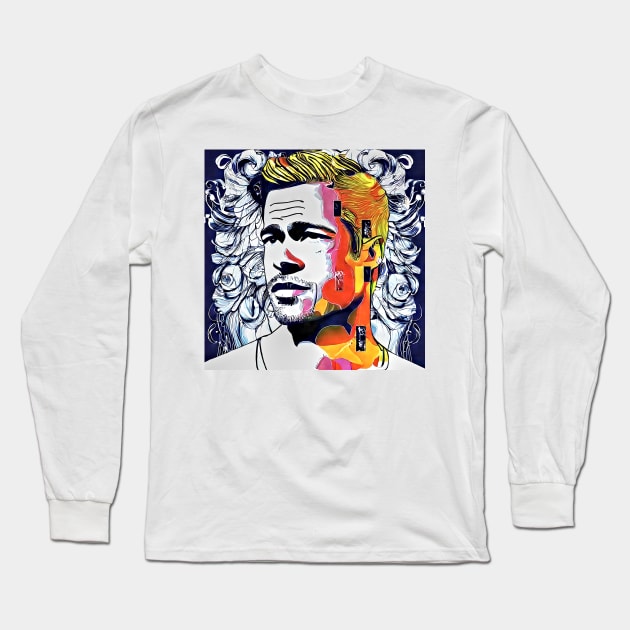 Portrait of Brad Long Sleeve T-Shirt by bogfl